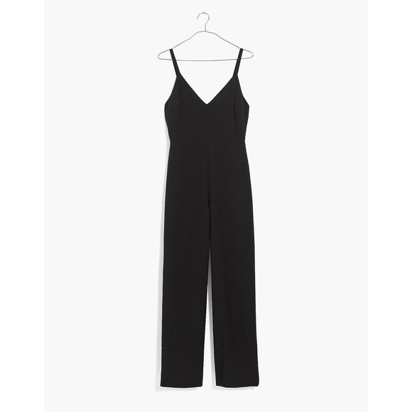 Madewell Thistle Cami Black Jumpsuit Wide Leg Smocked Size‎ 6 - Picture 3 of 8